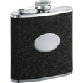 thumbnail image 2 of Visol VF5033 Stardust Black Glittered Leatherette Stainless Steel Hip Flask, 2 of 2
