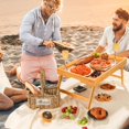 thumbnail image 4 of Bamboo Bed Tray Table, Large Breakfast Tray with Folding Legs, Multipurpose Serving Tray Use As Portable Laptop Snack Table, for, 4 of 8