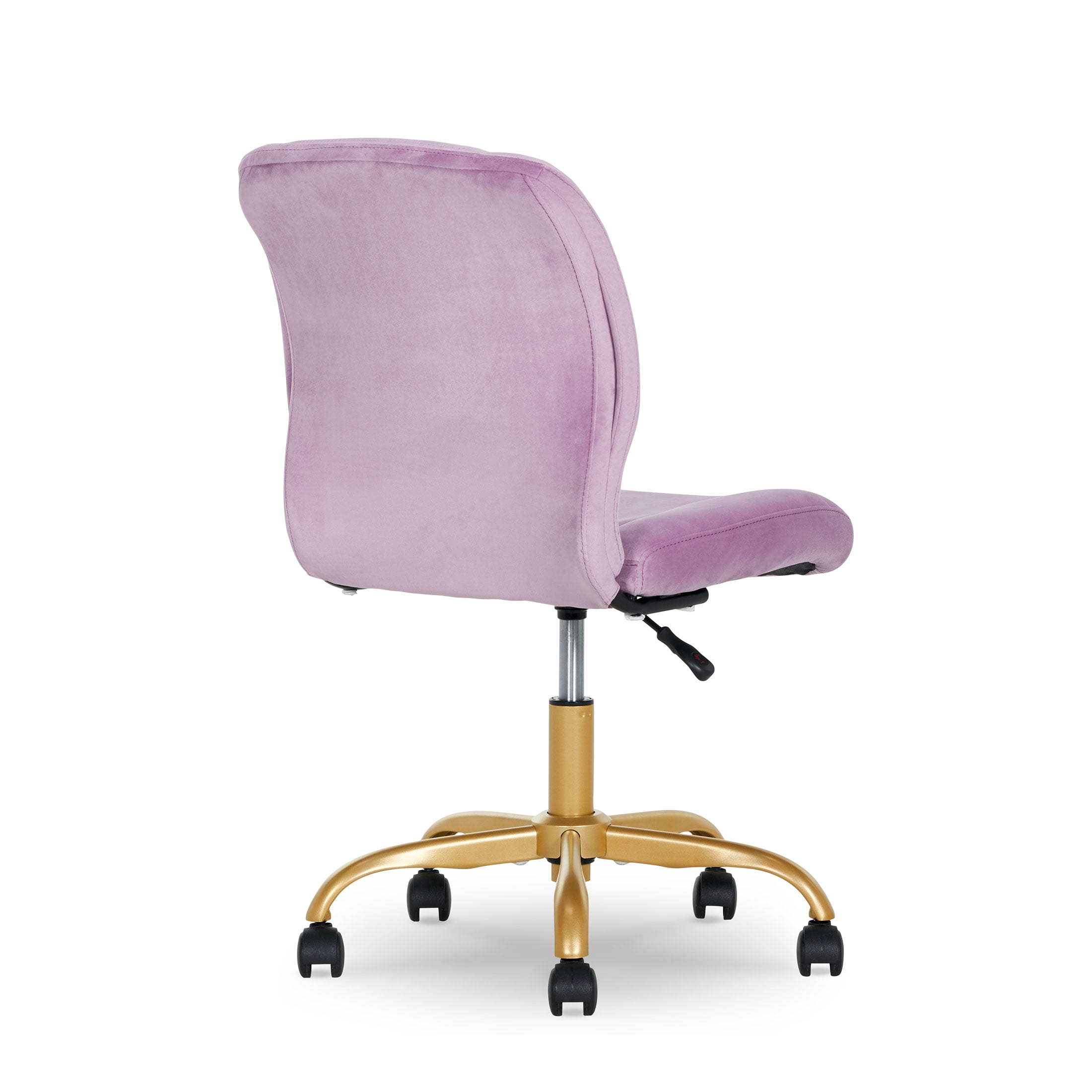 Mainstays Plush Velvet Office Chair, Lilac Bloom