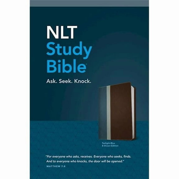Tyndale House Publishers NLT Study Bible - Twilight Blue & Brown TuTone