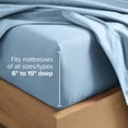 thumbnail image 6 of Bare Home Luxury Bed Sheet Set - Premium 1800 Collection - 4 Piece - Twin, Light Blue, 6 of 9