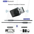 thumbnail image 3 of Bluetooth 5.0 Transmitter/Receiver  Wireless 3.5mm Audio Adapter Wireless Bluetooth 5.0 Transmitter Receiver 2 in 1 Stereo Audio Adapter with 3.5mm Audio Cable, 3 of 7