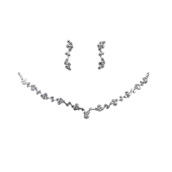 SLYNSHome Earrings Necklace Jewelry Set for Women Valentine's Day Gifts,Artificial Diamond Luxury Jewelry Kits Birthday Mother's Day Jewelry Gifts for Her