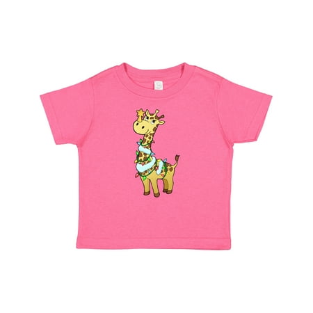

Inktastic Christmas Giraffe in Colorful Lights Gift Baby Boy or Baby Girl T-Shirt