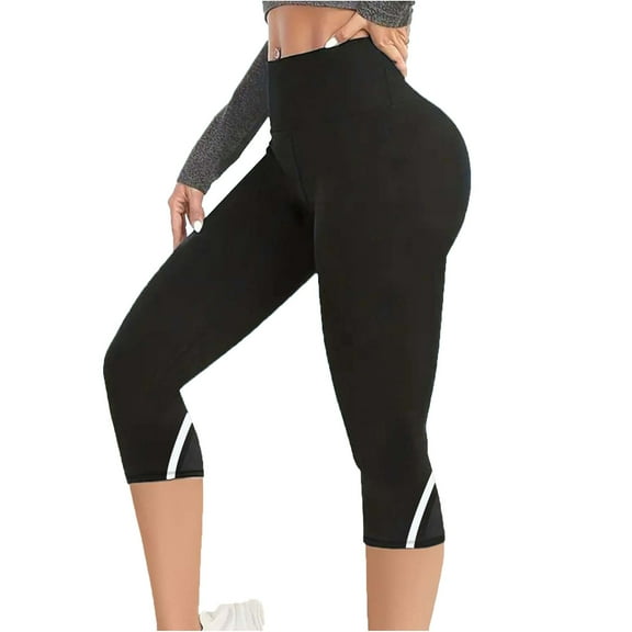 Timegard Capris Pants for Women Short Workout Leggings Breathable Skinny Cropped Yoga Pants High Waist