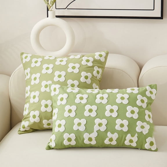 Throw Pillow Covers Stereo Embroidery Floral Pillowcase Cozy Soft Couch Cushion Covers Living Room Cushion Covers Decorative Ornaments Home Decor Spring Decor Pillows Under S10