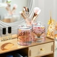 thumbnail image 6 of Clear Storage Jar 2.75x 4.13 Inches One Sizex4 Cotton Swabs Cans Translucent Plasticental Floss Cans Cotton Pads Cans Bathroom Canisters Pink Christmas Closed Eyes Deer, 6 of 7