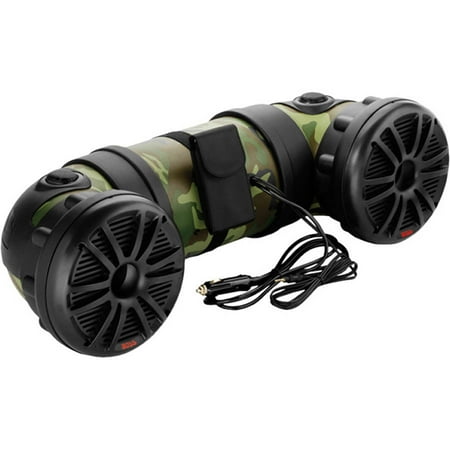 Boss ATV22C 6.5" Marine Speaker 3.5mm Amplified Sound System, Camouflage