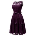 thumbnail image 3 of Dressystar Women Floral Lace Cocktail Party Dress Female Knee Length Bridesmaid Dress, 3 of 7