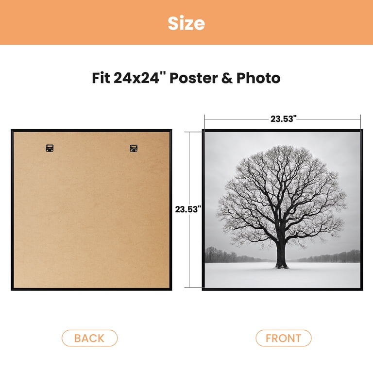 Sindcom 24x24 Picture Frames, Gallery Wall Poster Frames Set of 3
