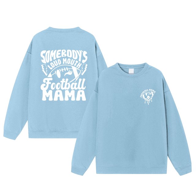 Gibobby Sudaderas para mujer oferta Sudadera suelta casual con estampado navideño de manga larga con cuello redondo para mujer de manga larga(Azul claro,M)