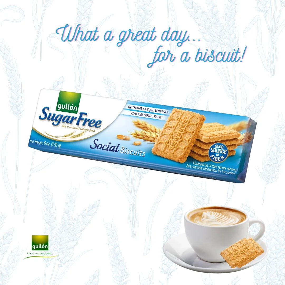 Gullon Sugar Free Fiber Cookies 6 Ounce, 170 Gram (Pack of 5)