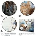 thumbnail image 3 of Designart "Deer Winters Beauty I" Animals Floater Framed Canvas Wall Art, 3 of 7