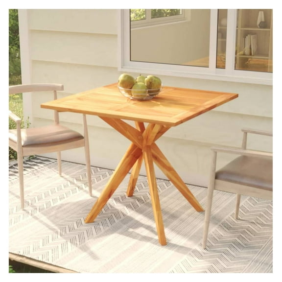 Patio Table 33.5"x33.5"x29.5" Solid Wood
