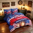 thumbnail image 2 of Manfei Festive USA 250th Anniversary Full Size Bedding Sets, Patriotic Theme Full Size Bed in a Bag, Blue Red, Navy Reversible 7 Pieces, 2 of 6