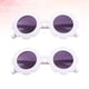 thumbnail image 5 of ColoMX 2pcs Resina Anti-UV Gafas de sol para niños Gafas de sol con diseño de girasol Gafas de moda Accesorios de vestir para niños (Marco blanco con vidrio púrpura), 5 of 7