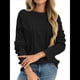 thumbnail image 3 of Suéteres de Cuello Redondo de Punto Extragrandes para Mujer Negro S, 3 of 9