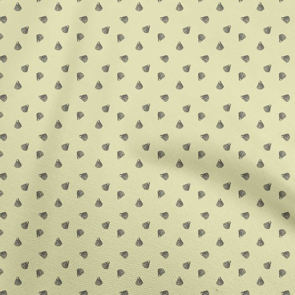 oneOone Cotton Poplin Twill Light Yellow Fabric Retro Shuttlecock Quilting Supplies Print Sewing Fabric By The Yard 56 Inch Wide