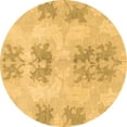 thumbnail image 1 of Ahgly Company Indoor Round Abstract Brown Modern Area Rugs, 7' Round, 1 of 4