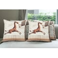 thumbnail image 5 of Ambesonne Basketball Throw Pillow Cover Pack of 4, Humor Funny Giraffe Dunk, 4 Pcs-16" x 16", Cinnamon Off White Green, 5 of 5