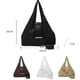 thumbnail image 5 of Guardurnaity Bolso tote plegable con llavero, de piel y tela, con detalles en oro cepillado. Minibolsos expandibles con llavero. Bolsas de mensajero y de hombro negro, 5 of 6