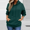 thumbnail image 4 of Mohiass Pullover Hoodies for Women Oversized Fall Trendy 2025 Hooded Sweatshirts Drawstring Fleece Lined Preppy Clothes Army Green S, 4 of 5