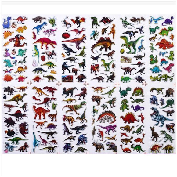 Dynamic Dinosaur Stickers, Cute Theme For Kids Boys Girls, Add Fun To Party Favor Supplies With Non-Toxic Material