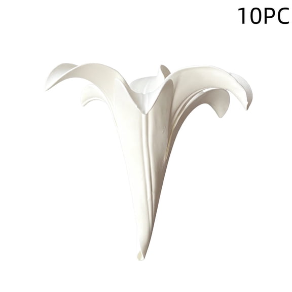 DefiDgd 10pcs Lily Flower Heads Decor,Stackable White Artificial Lily Blossoms Lightweight Hanging Floral Decor for Wedding Ceiling Backdrop Party Indoor Otdoor Arrangement Supplies(B)
