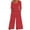 A02_Red, variant on Yghzkop Women's Jumpsuit Polka Dot Print V Neck Short Sleeve Back Zipper Side Pockets Elastic Waist Summer Travel Outfit