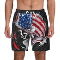 thumbnail image 2 of Picia Largemouth Bass Fish in USA pattern Mens Swim Trunks with Compression Liner Stretch Beach Shorts Quick Dry with Zipper Pockets No-Chafing Board Shorts-3X-Large, 2 of 9