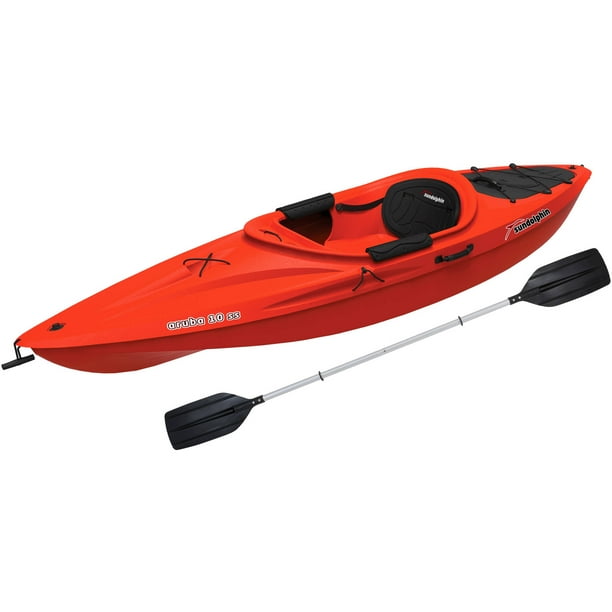 Sun Dolphin Aruba 10 Ss Sitin Recreational Kayak Red, Paddle Included