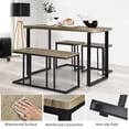 thumbnail image 5 of Giantex 4 Piece Dining Table Set, Counter Height Table Set, Space-saving Dining Table Set for Kitchen, Dining Room, Restaurant, Oak Grey, 5 of 8