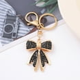 thumbnail image 3 of Hearth & Gear Sparkly Gold Plated Color Rhinestone Bow Keychains For Women Charms For Key Purse, 3 of 3