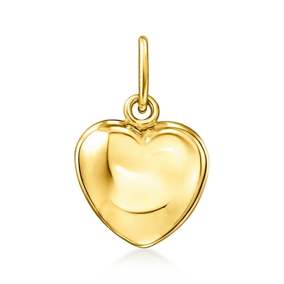 Ross-Simons 14kt Yellow Gold Puffed Heart Pendant, Women's, Adult