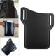 thumbnail image 3 of 2x Hombres Cintura Teléfono Bolsa PU Loop Cinturón Multiusos Estuche de Transporte Negro 2 piezas, 3 of 7