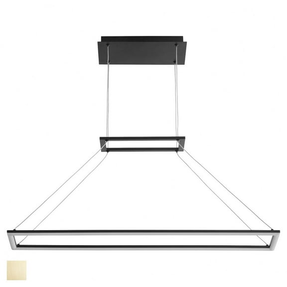 3-6054-40-Oxygen Lighting-Xanni - 27W 1 LED Pendant-0.38 Inches Tall and 6 Inches Wide-Aged Brass Finish