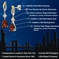 thumbnail image 2 of Gem Stone King 925 Silver and 10K Yellow Gold Red Garnet and White Moissanite and White Lab Grown Diamond Earrings for Women | 4.47 Cttw | Gemstone January Birthstone | Pear Shape 10X7MM, 2 of 6