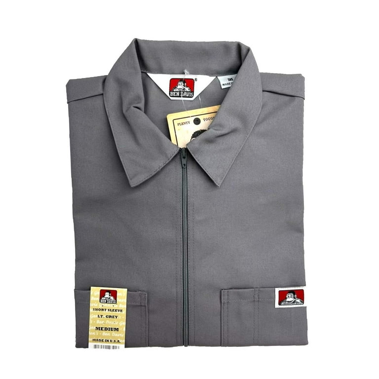 Ben Davis Men's Half-Zip Short Sleeve Collared Solid Work Ben Davis Men's Half-Zip Short Sleeve Collared Solid Work