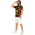 thumbnail image 2 of HAPPY BAY Men's Hawaiian Shirts Short Sleeve Button Down Shirt Men's Casual Shirts Holiday Tropical Beach Summer Party Shirts for Men Funny 4XL Night View Palm, Black, 2 of 6