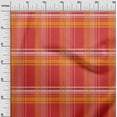 thumbnail image 2 of oneOone Cotton Poplin Candy Red Fabric Madras Check Quilting Supplies Print Sewing Fabric By The Yard 42 Inch Wide, 2 of 4