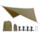 thumbnail image 1 of 360x290cm Lona impermeable Tienda Sombra Camping Hamaca Lluvia Mosca Uv Jardín Toldo Toldo (marrón), 1 of 5