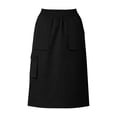 thumbnail image 5 of Arlun Womens Midi Cargo Skirts Elastic High Waisted Loose Fit Mid Length a Line Skirts Trendy Solid Color Straight Pocketed Skirt for Spring and Summer Everyday Wear Black XXL, 5 of 6