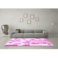thumbnail image 3 of Ahgly Company Indoor Square Oriental Pink Modern Area Rugs, 5' Square, 3 of 4