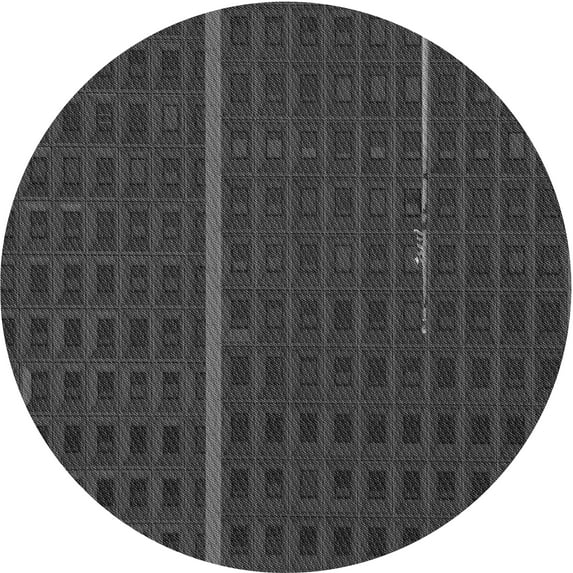 Ahgly Company Indoor Round Patterned Gray Novelty Area Rugs, 7' Round