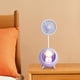 thumbnail image 5 of Ventilador pequeño LED con luz nocturna, ventilador de mesa para viajes, interior y exterior, para mujeres y hombres. Púrpura, 5 of 9