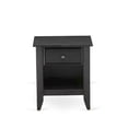 thumbnail image 5 of East West Furniture Gallatin 18" Wood Nightstand with 1 Drawer in Brushed Black, 5 of 5