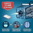 thumbnail image 5 of Flowtron Electric Bug Zapper, 1/2 Acre Outdoor Insect Killer, 15W UV, 5600V Shock Grid (Blue), 5 of 5