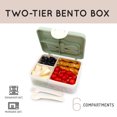 thumbnail image 2 of Melii 2 Tier Bento - Sage - 1 Count, 2 of 5