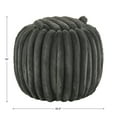 thumbnail image 2 of Weston Home Portola Plush Furry Channel Fabric Storage Ottoman, Dark Gray, 2 of 9