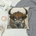 thumbnail image 2 of Orinice Bull Horns Logo Graphic Decorative Throw Pillow Cover for Home Couch Living Room Bed Sofa, Soft and Durable, 1PC 22x22in, 2 of 5